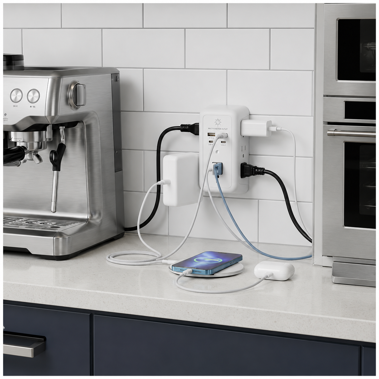 Sakerplus® Multi Outlet Surge Protector Hub