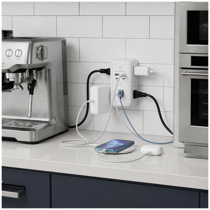 Sakerplus® Multi Outlet Surge Protector Hub
