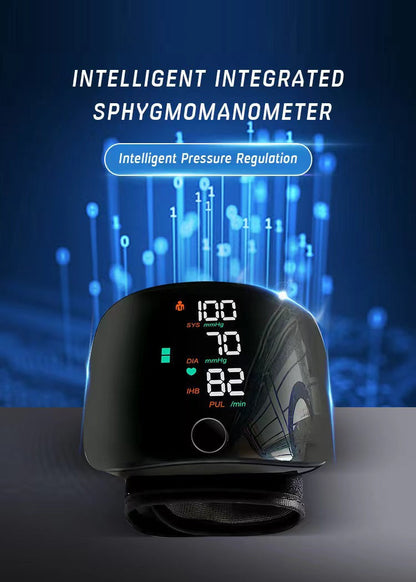 𝐀𝐮𝐭𝐨𝐦𝐚𝐭𝐢𝐜 𝐖𝐫𝐢𝐬𝐭 𝐁𝐏 𝐌𝐨𝐧𝐢𝐭𝐨𝐫™ - Clinically Accurate w/ Large Backlit Display, Adjustable Cuff, Voice Broadcast & Case
