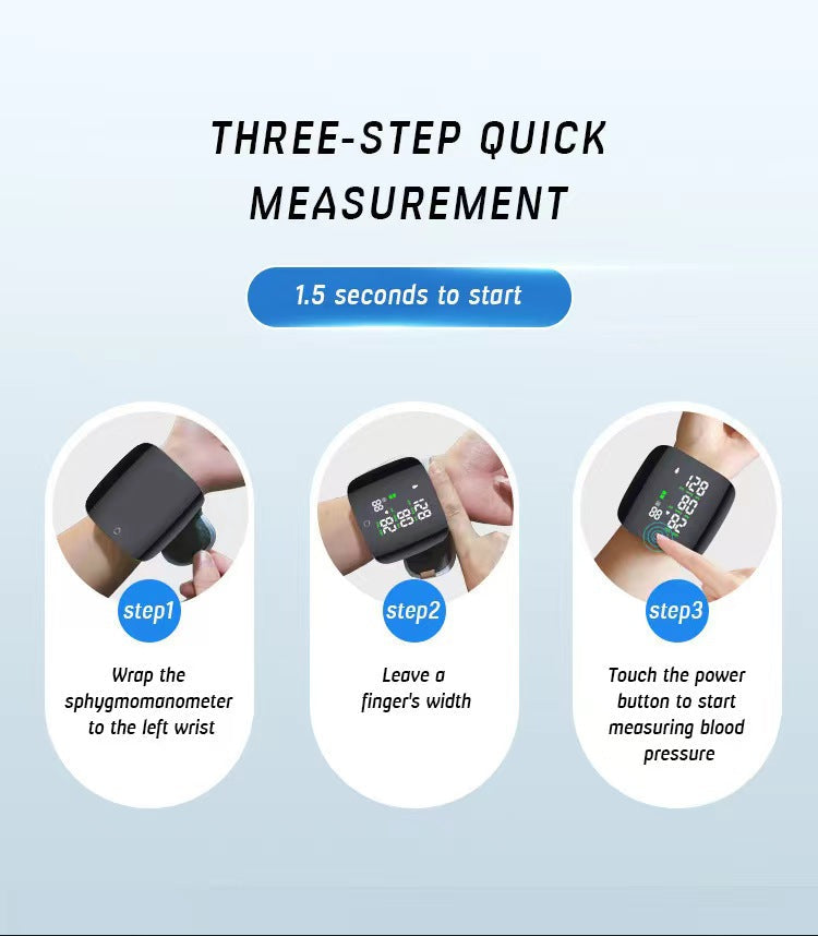 𝐀𝐮𝐭𝐨𝐦𝐚𝐭𝐢𝐜 𝐖𝐫𝐢𝐬𝐭 𝐁𝐏 𝐌𝐨𝐧𝐢𝐭𝐨𝐫™ - Clinically Accurate w/ Large Backlit Display, Adjustable Cuff, Voice Broadcast & Case
