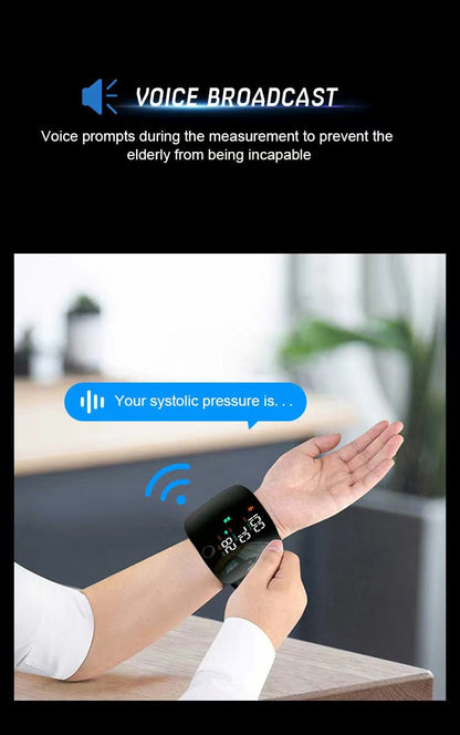 𝐀𝐮𝐭𝐨𝐦𝐚𝐭𝐢𝐜 𝐖𝐫𝐢𝐬𝐭 𝐁𝐏 𝐌𝐨𝐧𝐢𝐭𝐨𝐫™ - Clinically Accurate w/ Large Backlit Display, Adjustable Cuff, Voice Broadcast & Case
