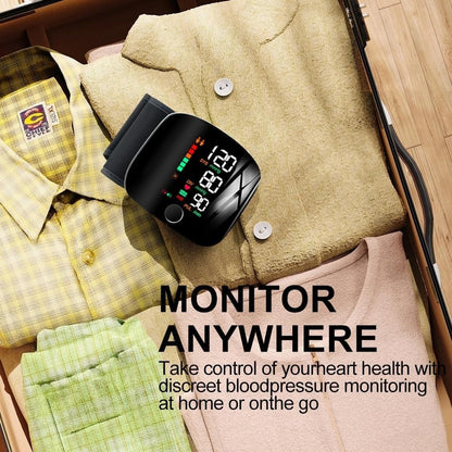 𝐀𝐮𝐭𝐨𝐦𝐚𝐭𝐢𝐜 𝐖𝐫𝐢𝐬𝐭 𝐁𝐏 𝐌𝐨𝐧𝐢𝐭𝐨𝐫™ - Clinically Accurate w/ Large Backlit Display, Adjustable Cuff, Voice Broadcast & Case