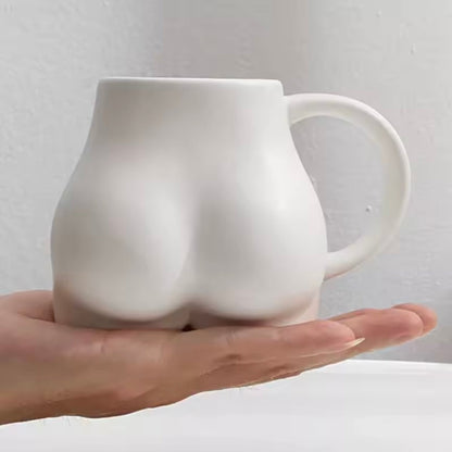 🍑 Funniest match with your Turtle Coaster | Ceramic Funny Butt Mug 350ml – Novelty Coffee & Tea Cup Gift