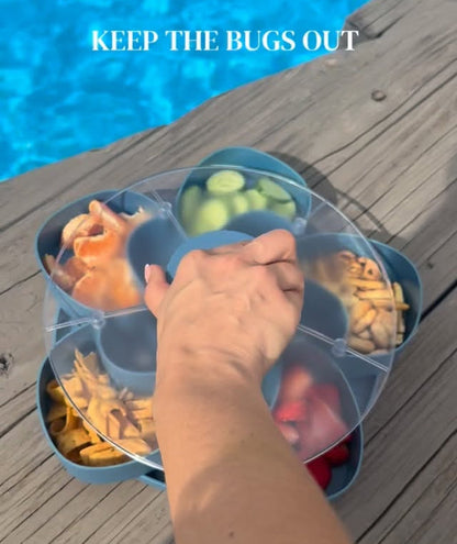Smart Divided Spin and Snack Serving Tray (Multiple Uses)