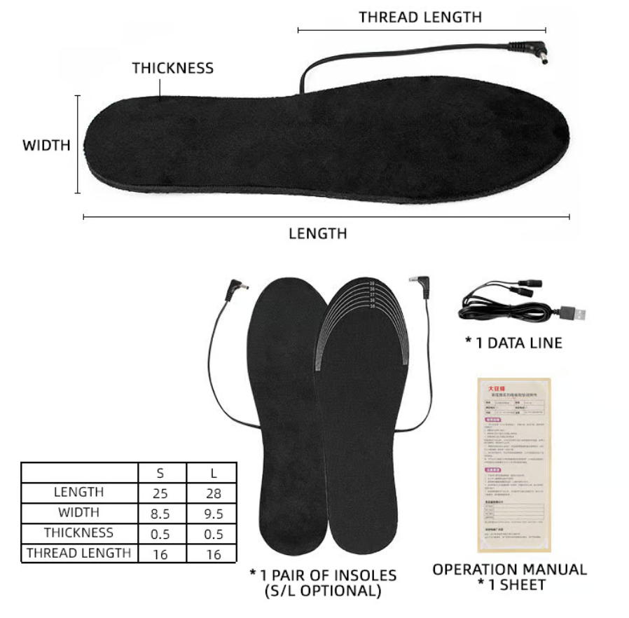🌲 USB Heated Shoe Insoles 🔥