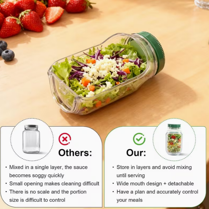 Salad Jar with Lid
