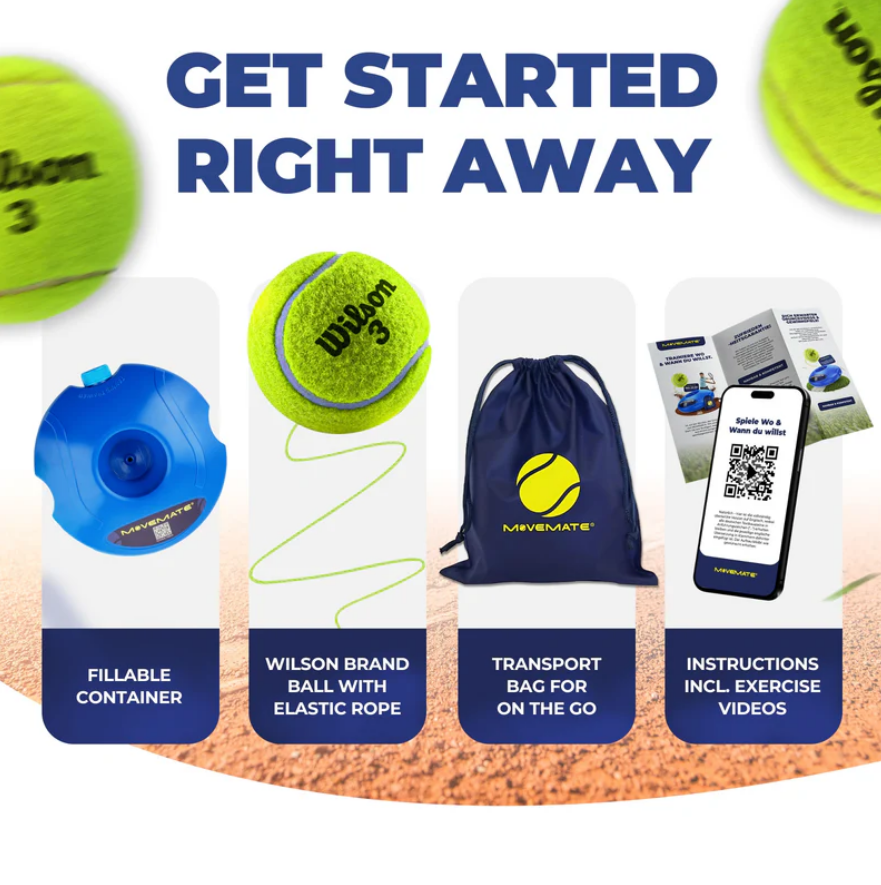 Tennis Trainer Set with Wilson® Tennis Ball and Carry Bag
