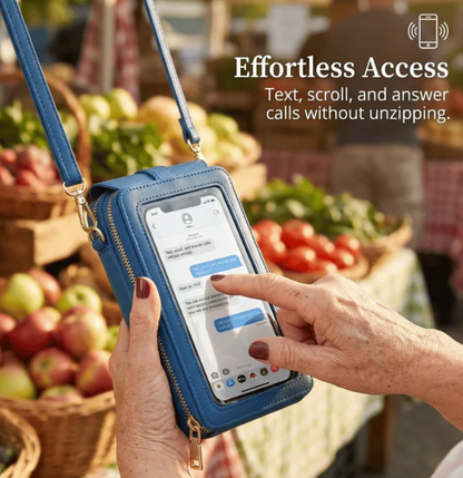 Simple And Elegant Women's Touchscreen Crossbody Phone Wallet