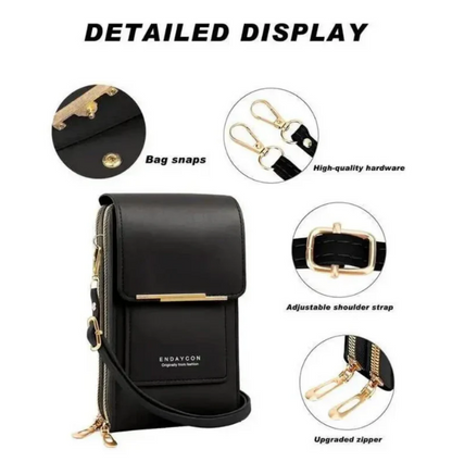 Simple And Elegant Women's Touchscreen Crossbody Phone Wallet