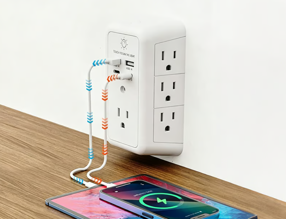 Sakerplus® Multi Outlet Surge Protector Hub