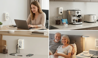 Sakerplus® Multi Outlet Surge Protector Hub
