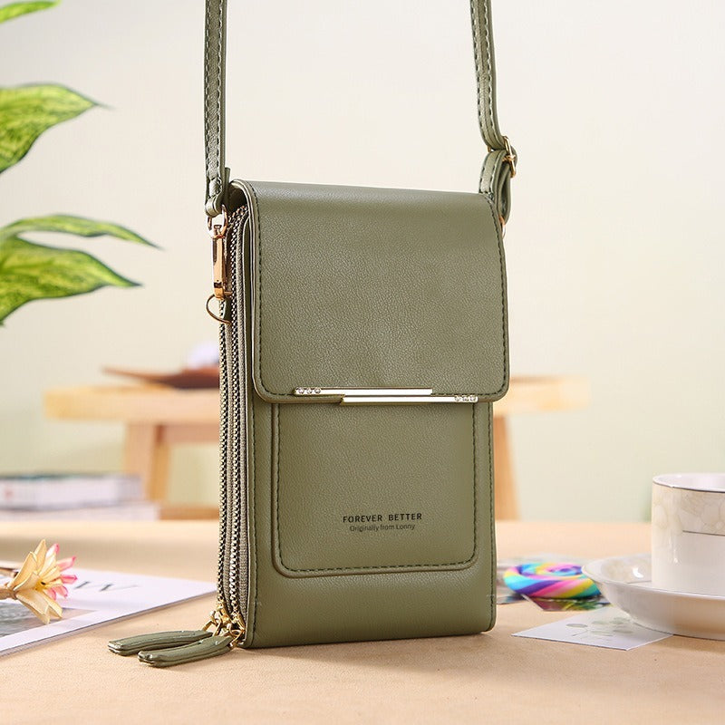 Simple And Elegant Women's Touchscreen Crossbody Phone Wallet