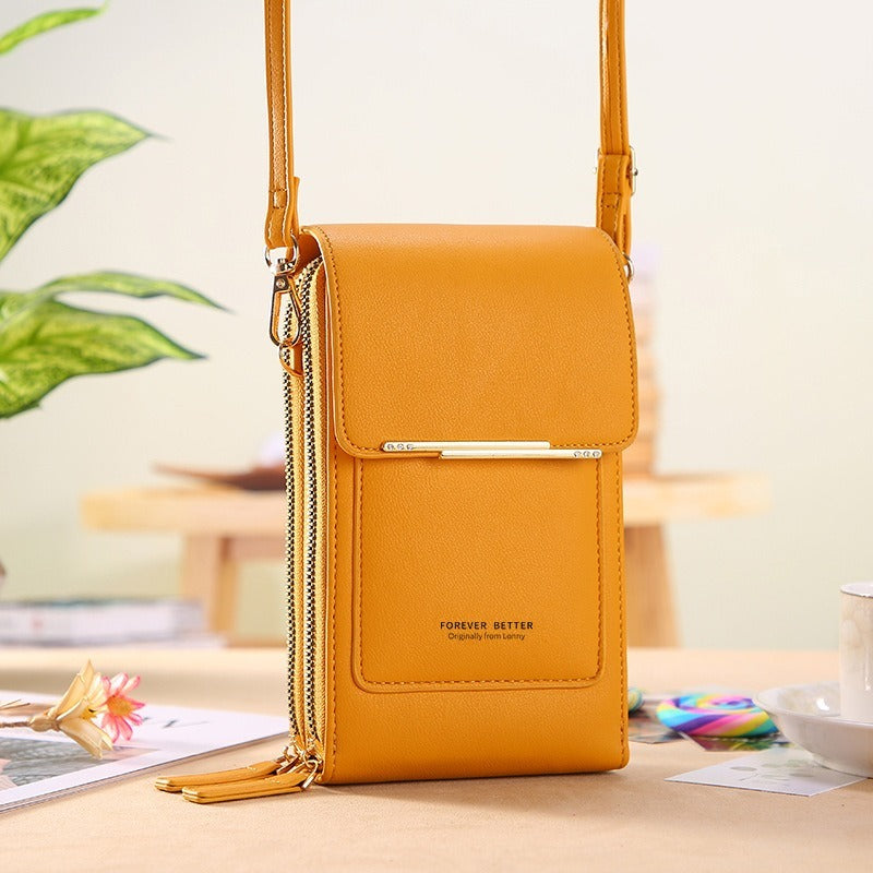 Simple And Elegant Women's Touchscreen Crossbody Phone Wallet