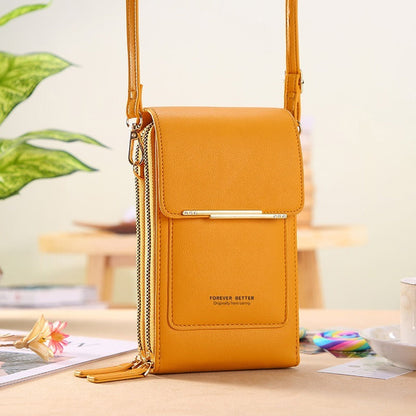 Simple And Elegant Women's Touchscreen Crossbody Phone Wallet